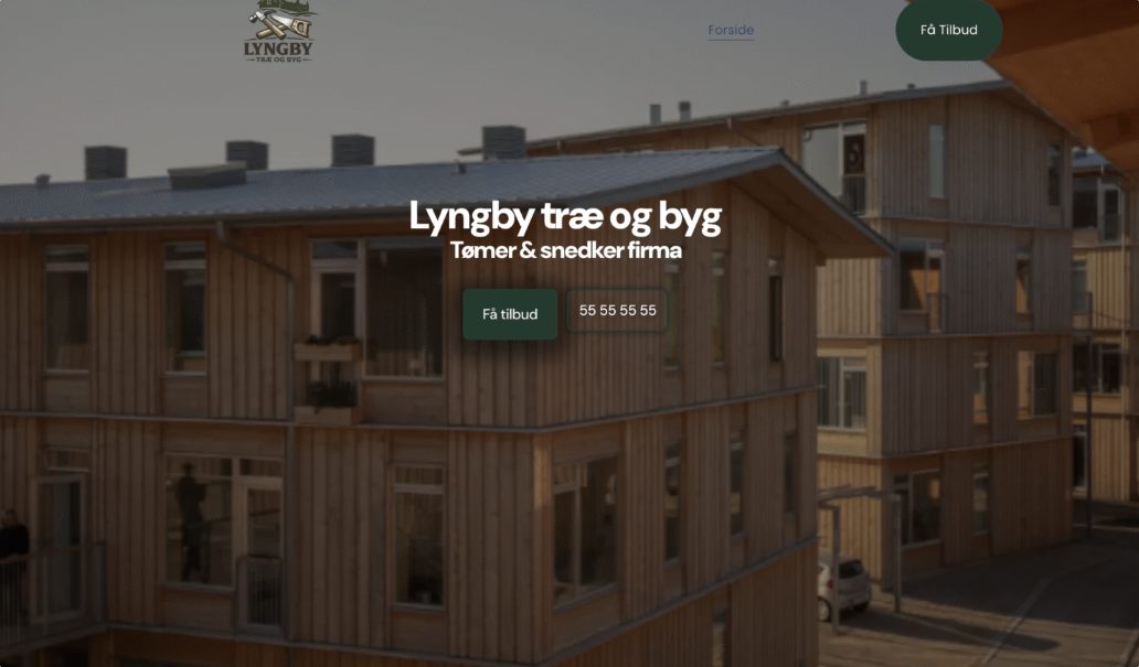 Forsiden på Lyngby Træ & Byg